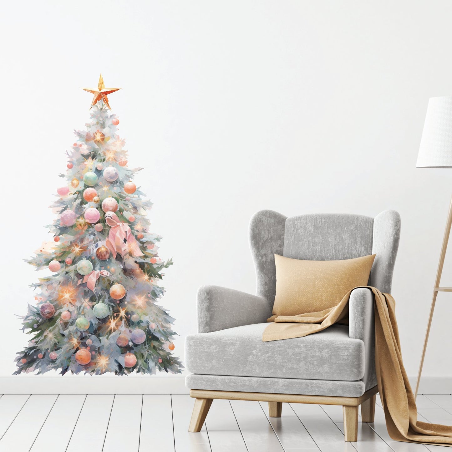 Christmas Tree Wall Decal | Large Christmas Tree Wall Sticker Christmas Decoration | Reusable and Removable Wall Decals - Picture Perfect Decals