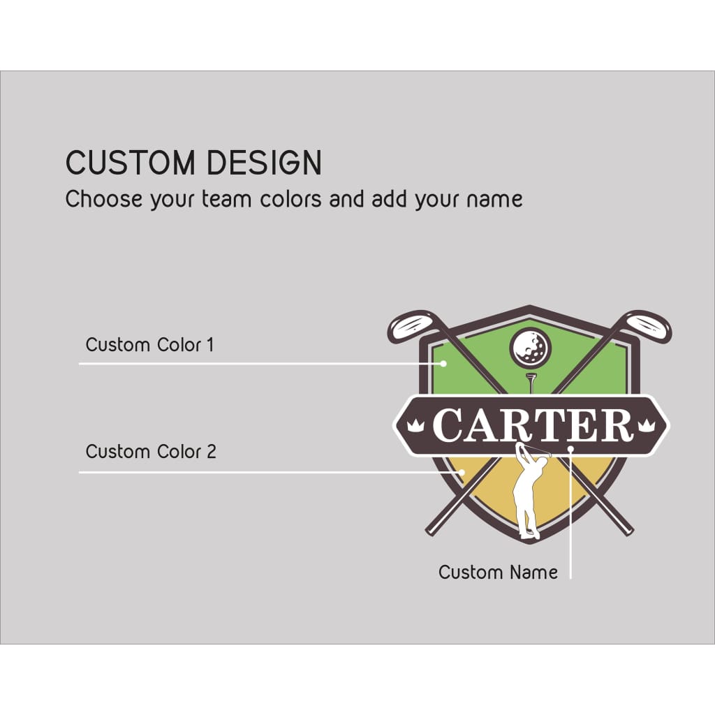 Custom Golf Wall Decal Custom | Any name and team colors! - Picture Perfect Decals