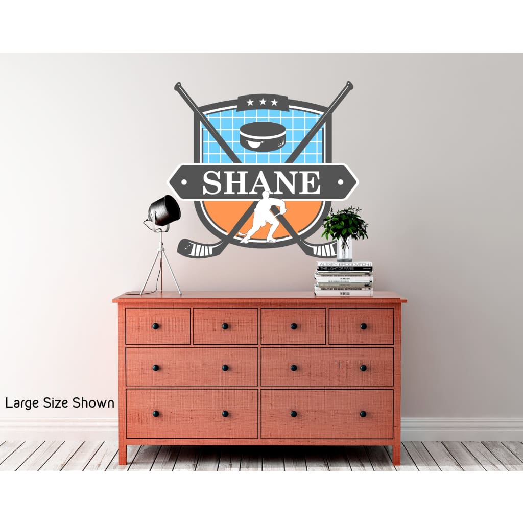 Custom Hockey Wall Decals | Any name and team colors! - Picture Perfect Decals
