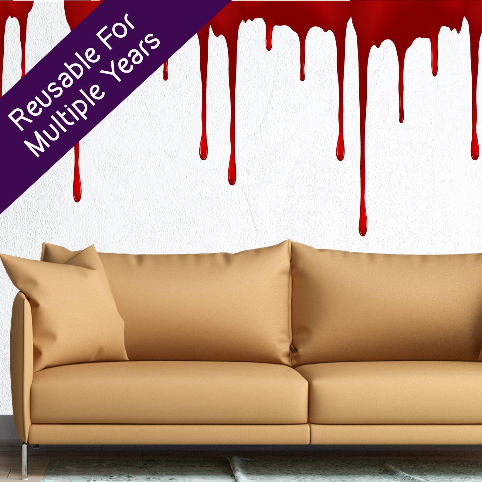 Halloween Party Decoration Removable Wall Decals Spooky Blood Drips - Picture Perfect Decals