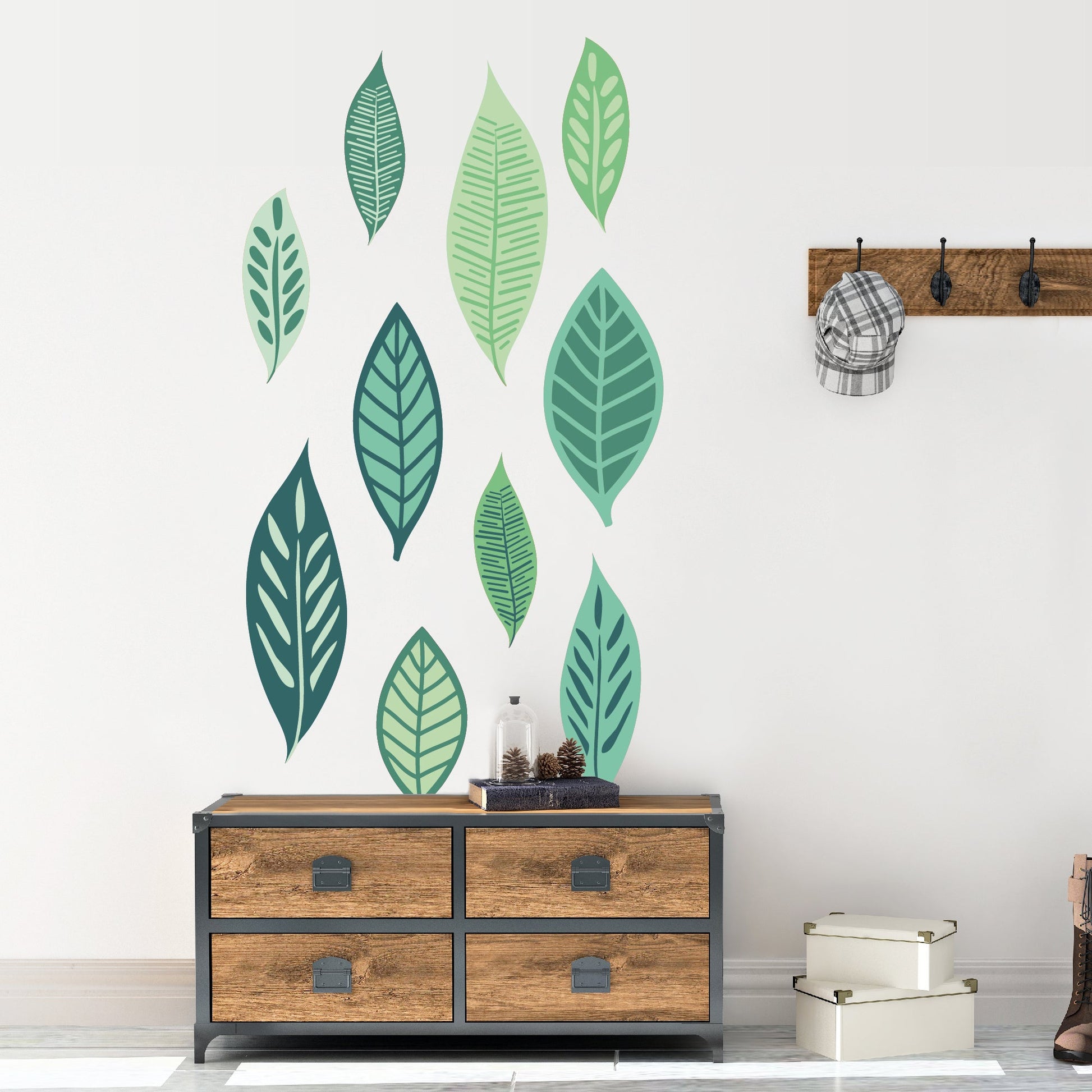 Large Leaves Wall Decals | Greens - Picture Perfect Decals