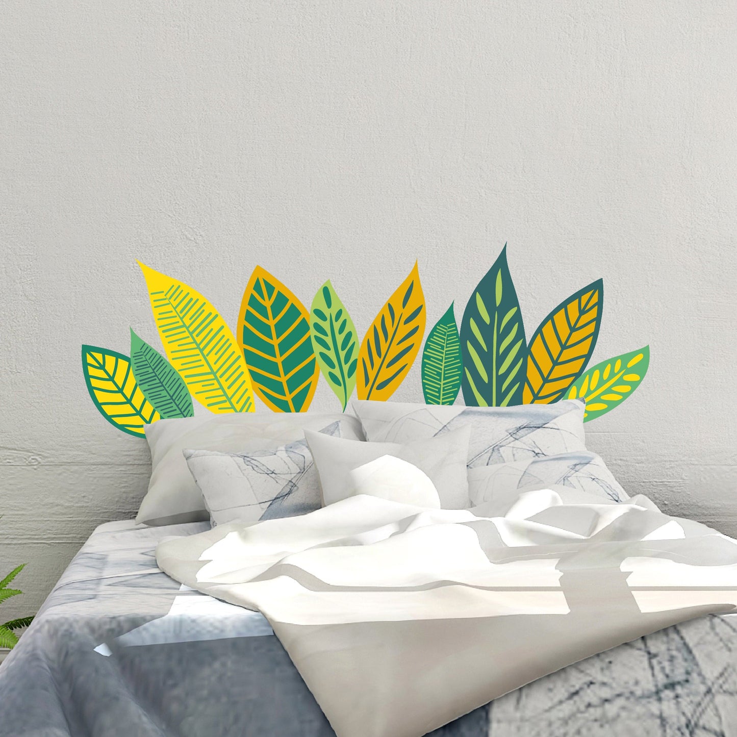 Large Leaves Wall Decals | Yellows + Greens - Picture Perfect Decals