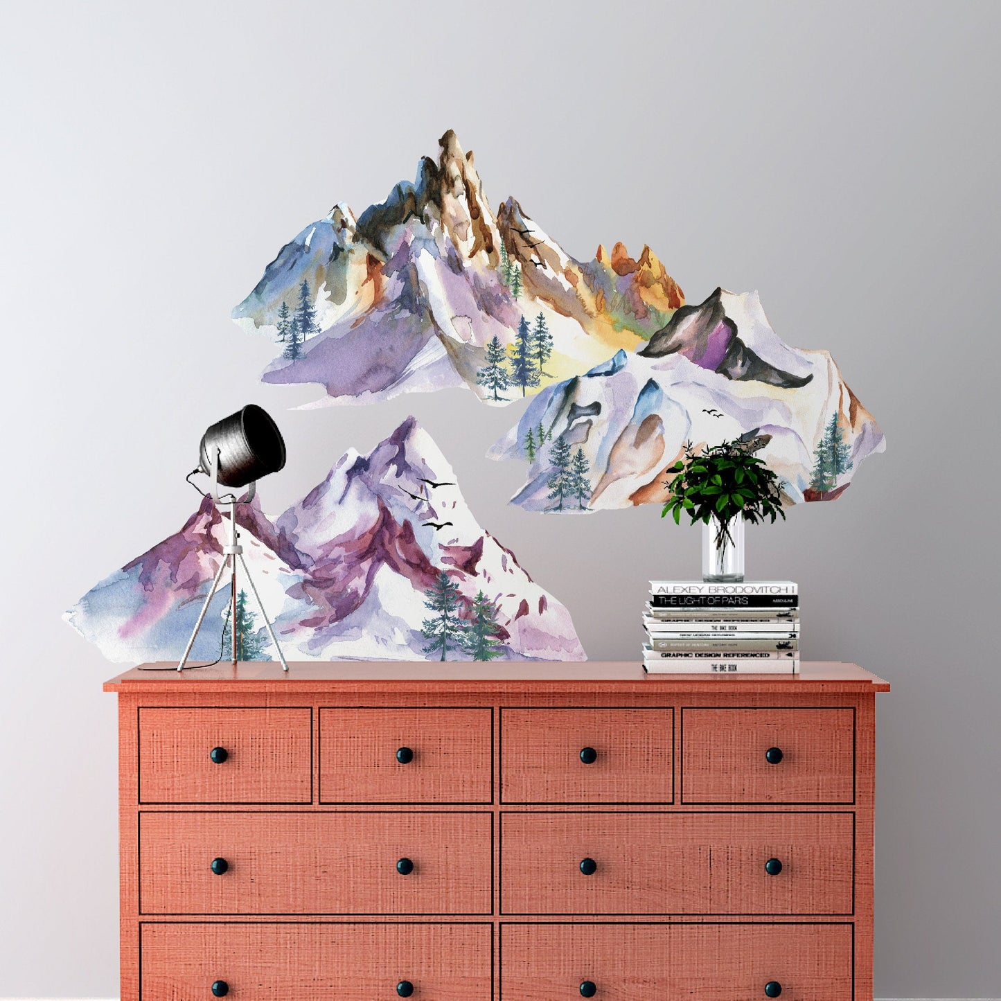 Mountains | Watercolor Wall Decals | Multicolor - Picture Perfect Decals
