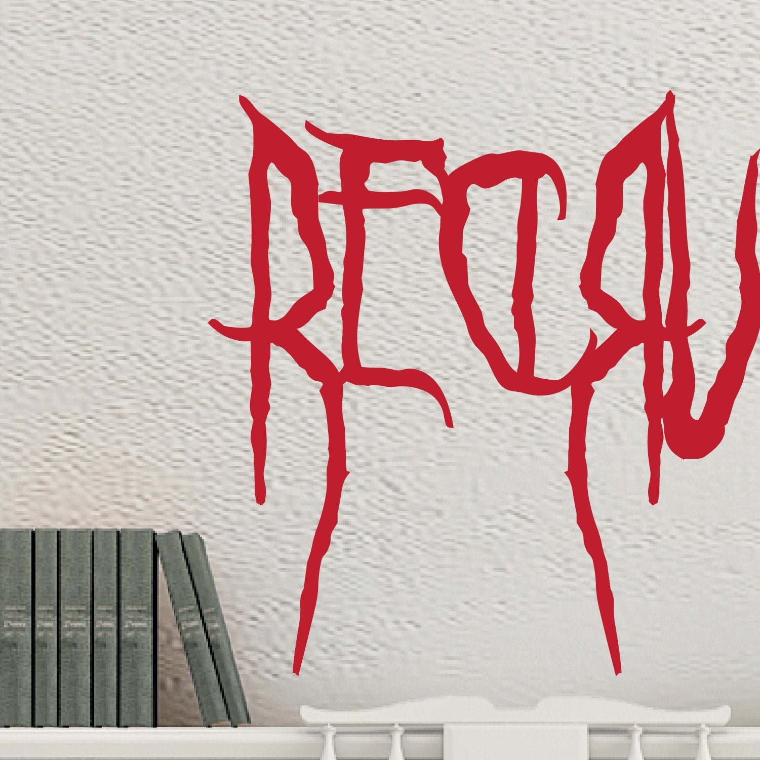 REDRUM Halloween Wall Decals | Reusable Halloween Wall Decor - Picture Perfect Decals