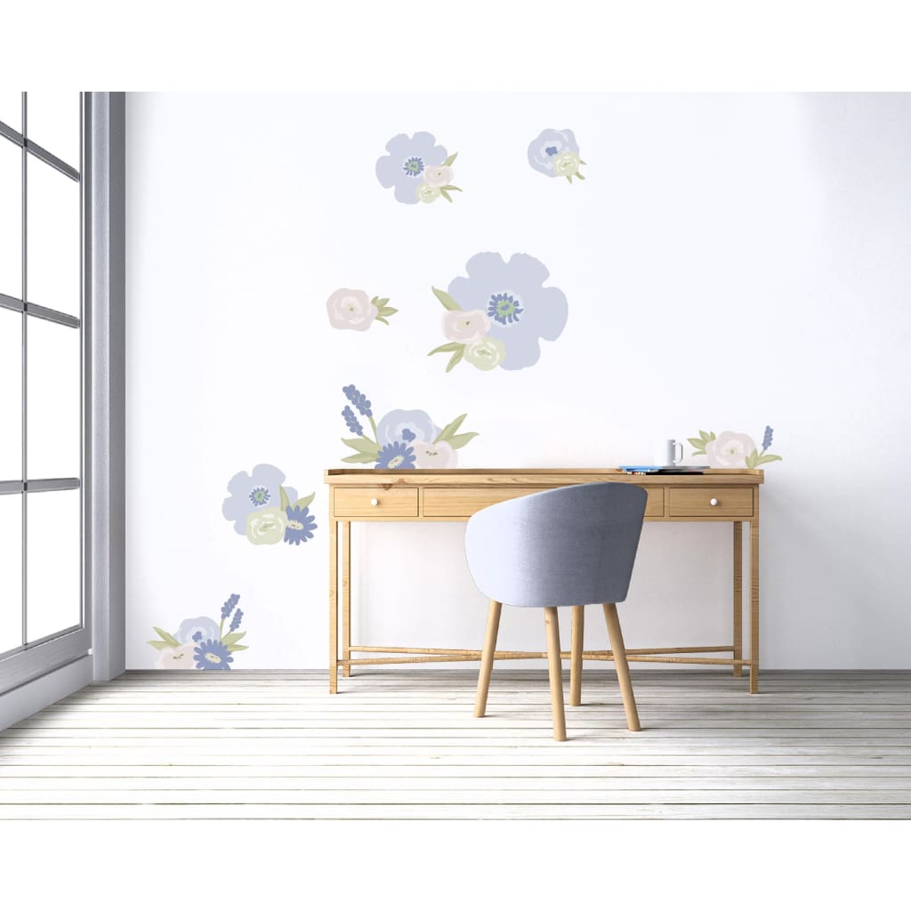 Spring Flowers Wall Decals | Teal Blossoms - Picture Perfect Decals