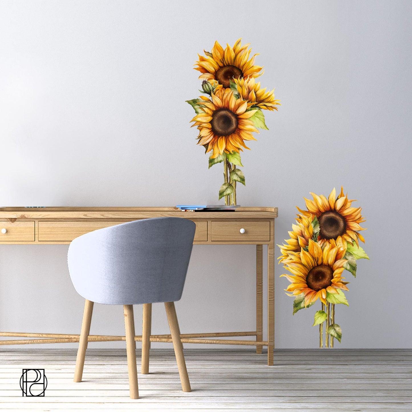 Sunflowers Wall Stickers | Sunflower with Stems Wall Décor | Sunflower Mural - Picture Perfect Decals