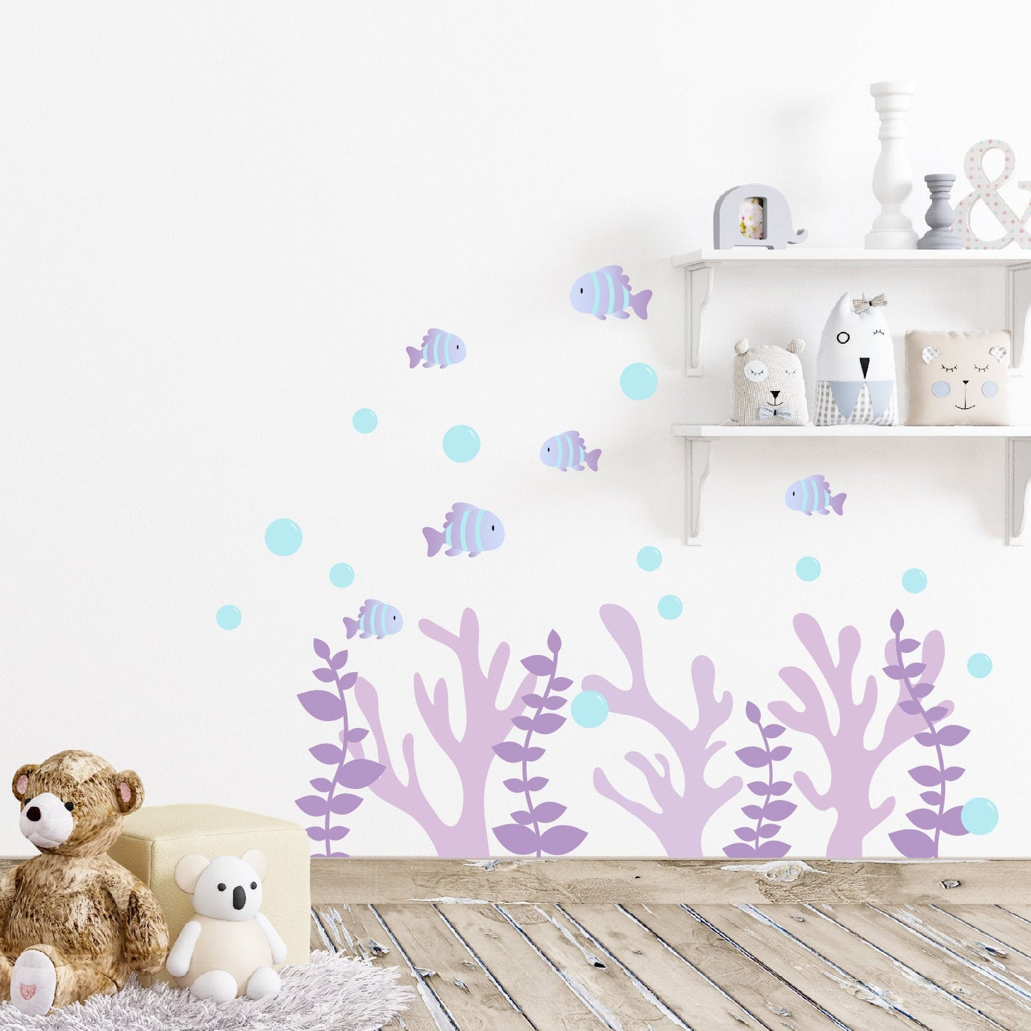 Under the Sea Fish Wall Decals | Coral Reef Wallpaper Stickers - Picture Perfect Decals