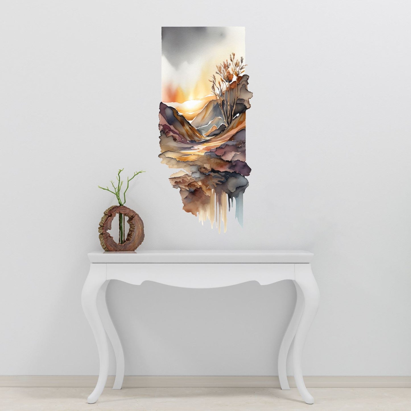 Watercolor Desert Wall Art Decal | Neutral Earth Tones | Abstract Desert Painting - Picture Perfect Decals