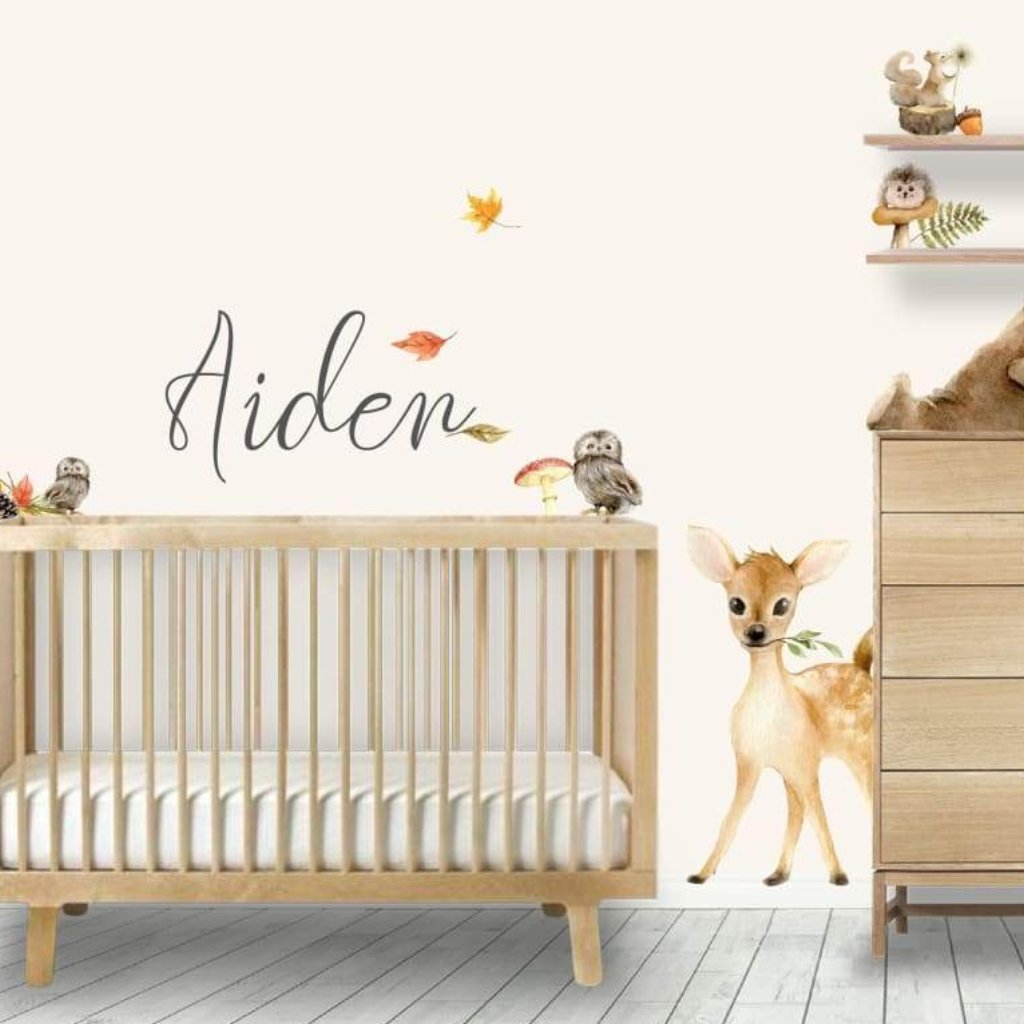 Woodland Animals Nursery Decals | Leaves and Pinecones - Picture Perfect Decals