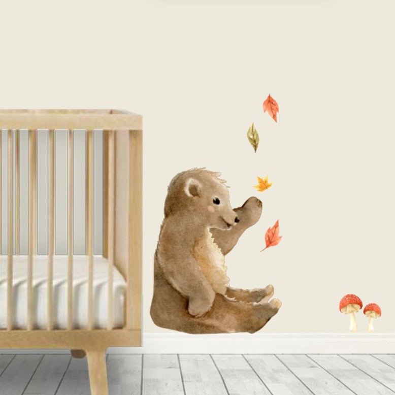 Woodland Nursery Removable Wall Decals | Sitting Bear - Picture Perfect Decals